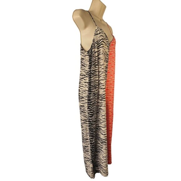 CoreyLynn Calter Anthropologie Jumpsuit Women XS Zebra Red Colorblock Adj Straps - Picture 9 of 10